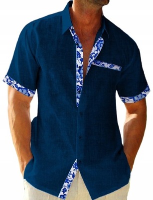 Przewiewna Koszula Casual Koszula Hawajska,XXL