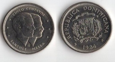 DOMINIKANA 1984 5 CENTAVOS