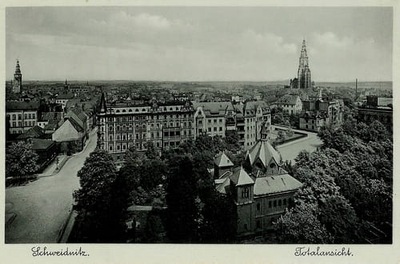 Świdnica Panorama -Reprodukcja 1959