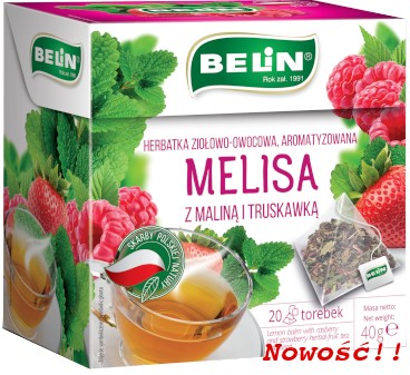 BELIN Herbata MELISA z MALINĄ i TRUSKAWKĄ 20x2g