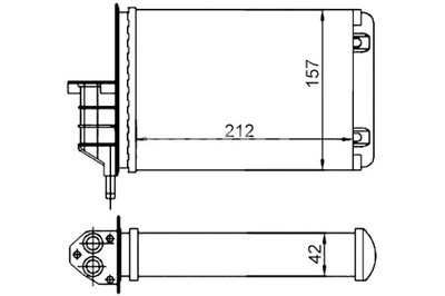 MAHLE ŠILDYTUVAS FIAT SEICENTO 600 0.9 1.1 ELEKTRINIS 11.97-01.10 