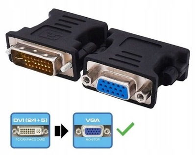 Adapter przejściówka DVI-D (24+5) na VGA