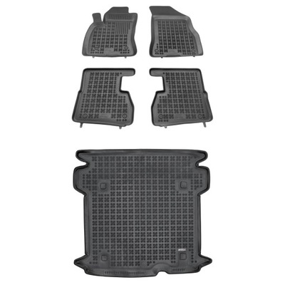 RUBBER SET MATS I MAT FIAT DOBLO II 2010-2019 5 OSOBOWY, 7 OSOBOWY,  