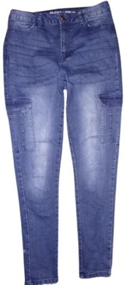 Beloved skinny jeans rurki bojówki kieszonki r.38