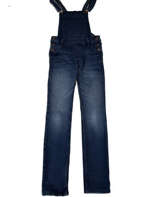 Spodnie jeans ogrodniczki H&M r 140/146