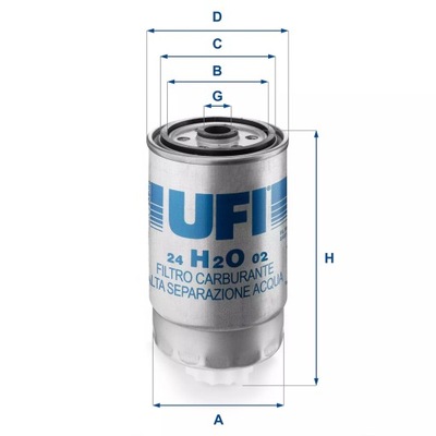 ФИЛЬТР ТОПЛИВА UFI 24.H2O.02