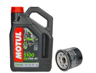 ACEITE SILNIKOWY MOTUL 5100 10W40 4L +FILTR ACEITES HF 138  