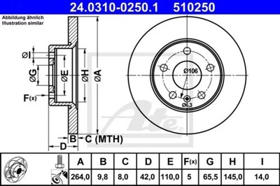 24.0310-0250.1 ДИСК HAM.TYL POWER DISC ASTRA G 98-