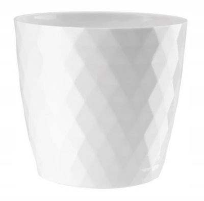 Doniczka osłonka Cristal 16 cm biały