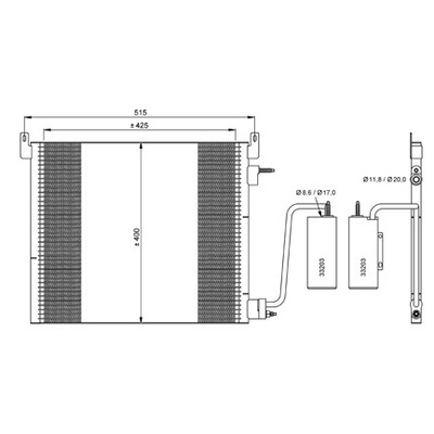 RADUADOR DE ACONDICIONADOR Z OSUSZACZEM OPEL  