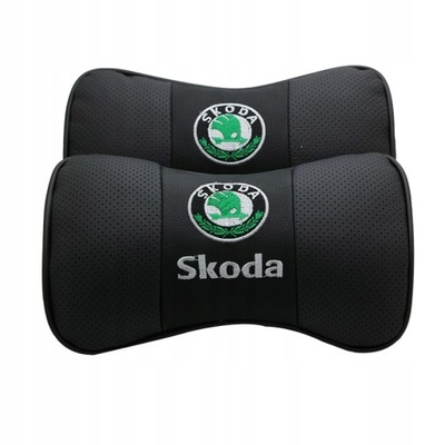 2PCS CUERO REPOSACABEZAS SAMOCHODOWYU PARA SKODA  