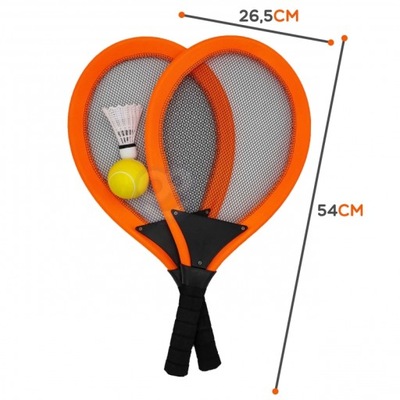 Zestaw 2x Rakietki do Tenisa Badminton Piłka Lotka