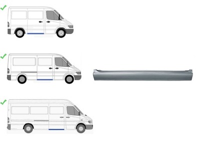 Mercedes sprinter 2000-2006 поріг ремкомплект права q a9016370401 фото №1
