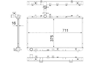 MAHLE РАДИАТОР ДВИГАТЕЛЯ ВОДЫ FIAT SEDICI SUZUKI SX4 1.5 1.6 06.06-