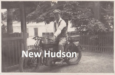 MOTOR .... MOTOCYKL NEW HUDSON .... rejestracja