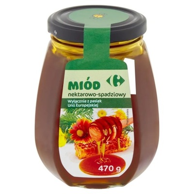 Carrefour Miód nektarowo-spadziowy 470 g