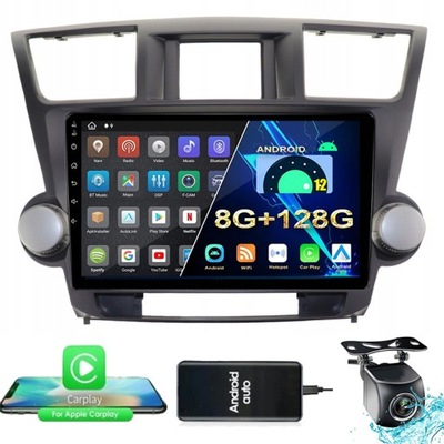 RADIO NAWIGAC TOYOTA HIGHLANDER 2009-2014 SIM 8GB/128GB CARPLAY WIFI LTE  