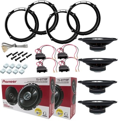 4 ALTAVOCES DE AUTOMÓVIL PIONEER PARA SEAT IBIZA CORDOBA 6L LEON 1P PARTE DELANTERA + PARTE TRASERA  