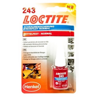 LOCTITE 243 Klej do zabezpieczenia gwintów 5ml