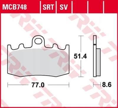 ZAPATAS DE FRENADO TRW MCB748SV  