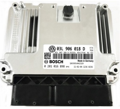 КОМП'ЮТЕР ECU VW TOURAN 2.0 03L906018D 0281016898