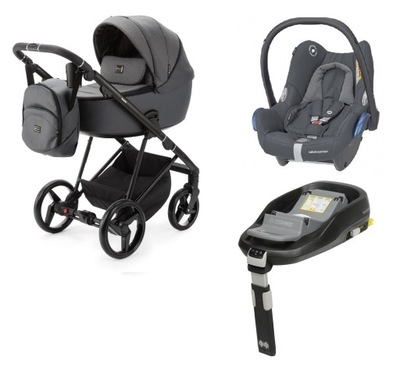 ADAMEX BLANC LUX wózek 4w1 MAXI COSI CABRIOFIX + BAZA FAMILYFIX