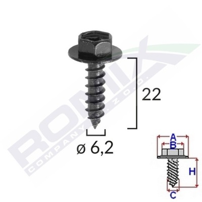 ШУРУП УНИВЕРСАЛЬНИЙ 6,3X24 MM TOYOTA X10SZT