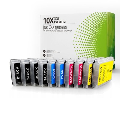 10x TUSZE DO BROTHER FAX 1355 1460 1860C 2580C MFC 235C 240C 3360C LC1000