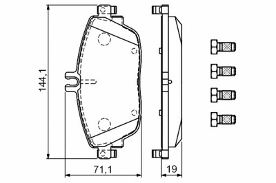 BOSCH TRINKELĖS STABDŽIŲ BOSCH 0986494937 MERCEDES R231 SL 63 AMG 12- 