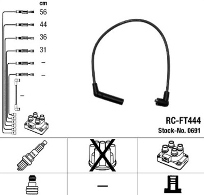 ПРОВОДА ЗАЖИГАНИЯ NGK RC-FT444 0691 ACCENT ATOS