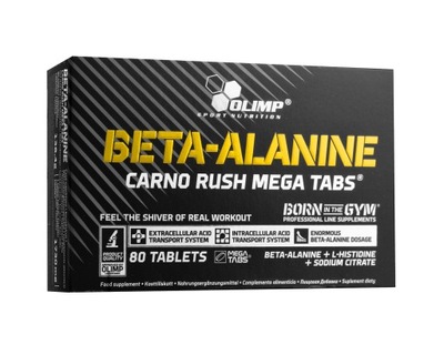 Olimp BETA ALANINE CARNO RUSH MEGA TABS 80 tab - idealny przed treningiem