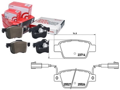 КОМПЛЕКТ КОЛОДОК ШАЛЬМІВНИХ BREMBO 986494536 CBP01