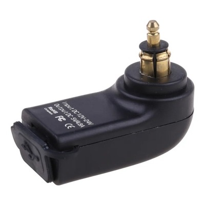 FOR BMW DIN HELLA PLUG BLACK DUAL-USB 4.8A MOTOCY  