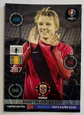 Odegaard Limited Edition 2016 Panini Road Euro