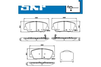 SKF ZAPATAS DE FRENADO HYUNDAI KIA ELANTRA EQUUS I30 I30 CW VELOSTER  