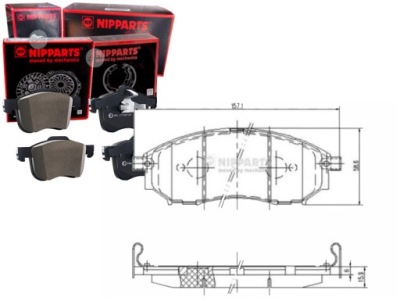 Nipparts тормозные колодки тормозные infiniti ex 30d фото №1