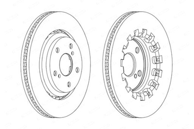 FERODO DISCOS DE FRENADO 2 PIEZAS PARTE TRASERA MITSUBISHI ENDEAVOR GRANDIS 2.0D  