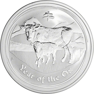 Srebrna Moneta Lunar II Series Year of the Ox 2009, 1 uncja