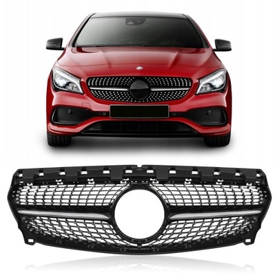 Mercedes cla w117 2017-2019 po faceliftingu решітка радіатора diamond чорний фото №1