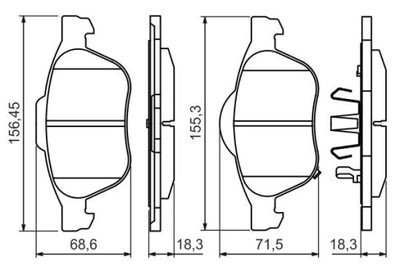 BOSCH 0 986 494 485 КОЛОДКИ ГАЛЬМІВНІ