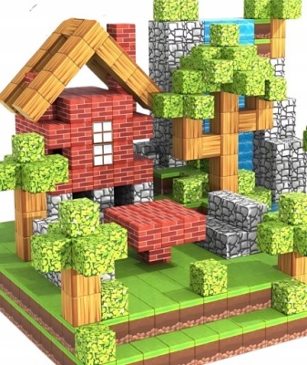 KLOCKI MAGNETYCZNE KLOCKI SZEŚCIANY 200 ELEMENTOW LUDZIKI KLOCKI PIKSELE