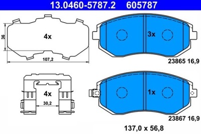 TRINKELĖS STABDŽIŲ SUBARU PRIEK. FORESTER/IMPREZA/ LEGACY/OUTBACK 02- 13.0460- 