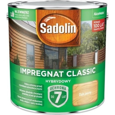 SADOLIN CLASSIC IMPREGNAT DO DREWNA DĄB JASNY 9L