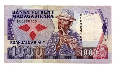 1000 Francs 1988r.Madagaskar