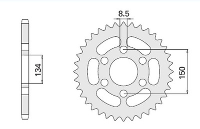 CHT ЗУБЧАТКА ЗАДНЯЯ 463 46 KAWASAKI KMX 125 86-03