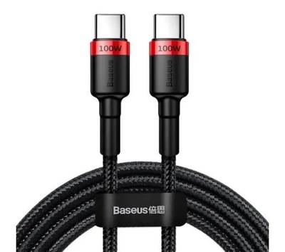 Kabel Przewód Baseus USB-C - USB-C QC3.0 100W 2 metry Czarny