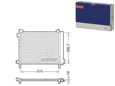 КОНДЕНСАТОР КОНДИЦІОНЕРА NISSAN MICRA IV 1.2 05.10-09.15 DENSO