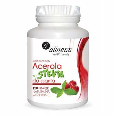 ALINESS Acerola Stevia 120tab Naturalna Witamina C