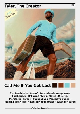 Tyler, The Creator Call Me If You Get Lost Plakat Bez Ramki z albumem