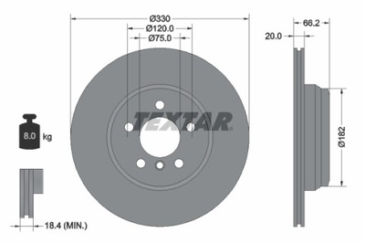 ДИСК ТОРМОЗНОЙ ЗАД BMW 3 (F30, F80), 3